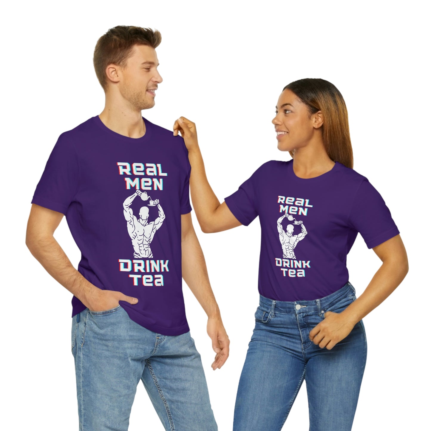 Real men drink tea t-shirt