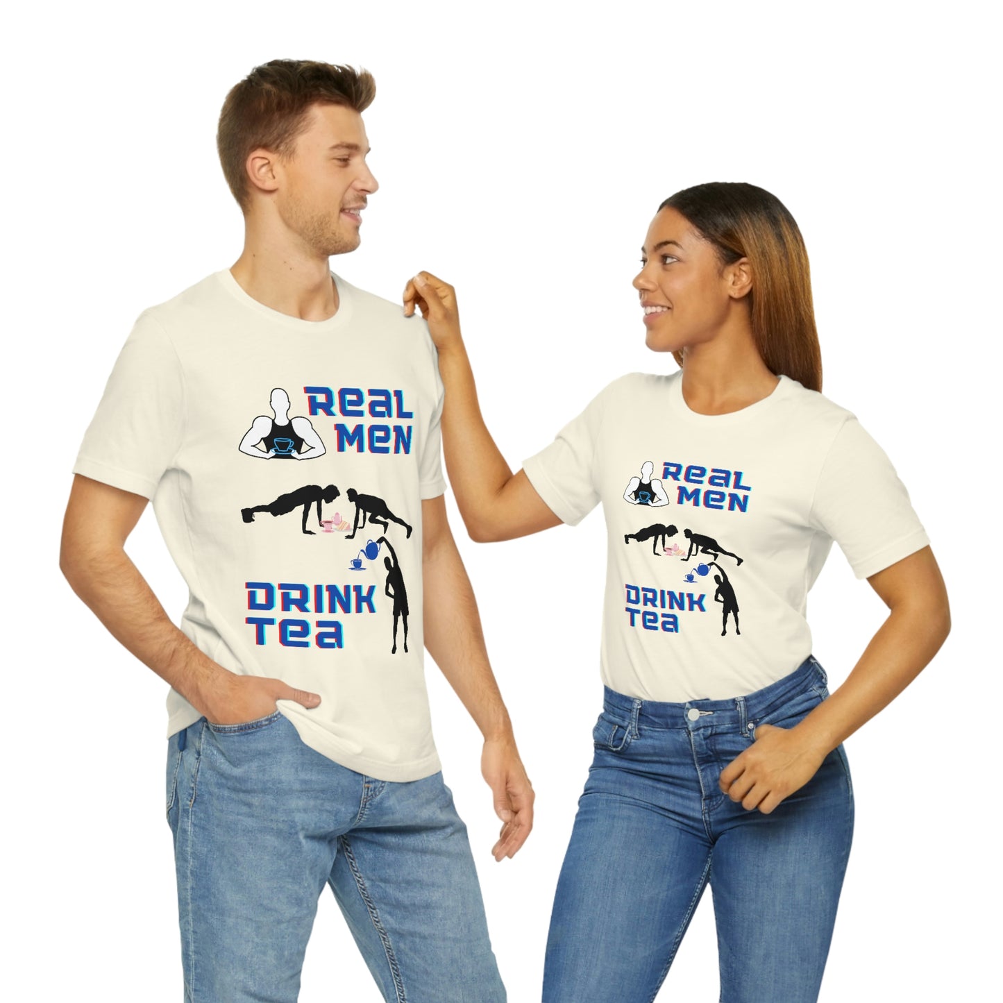 Real men drink tea t-shirt